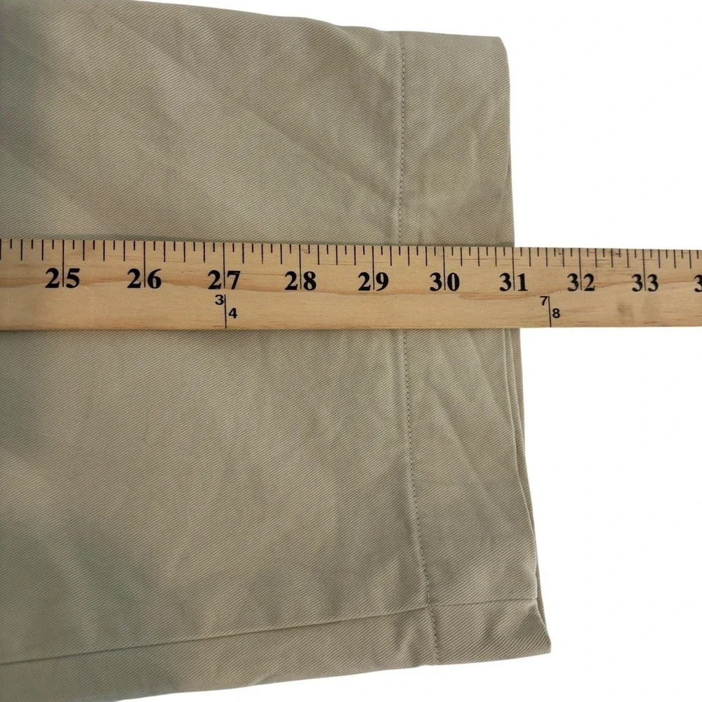 Polo Ralph Lauren Chino Pants Mens 34x31 Tan Cotton Straight Leg Flat Front